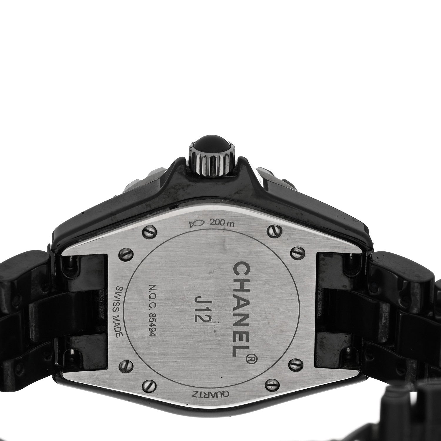 Chanel Stainless Steel Ceramic 33mm J12 Quartz Watch Black 4 of 5