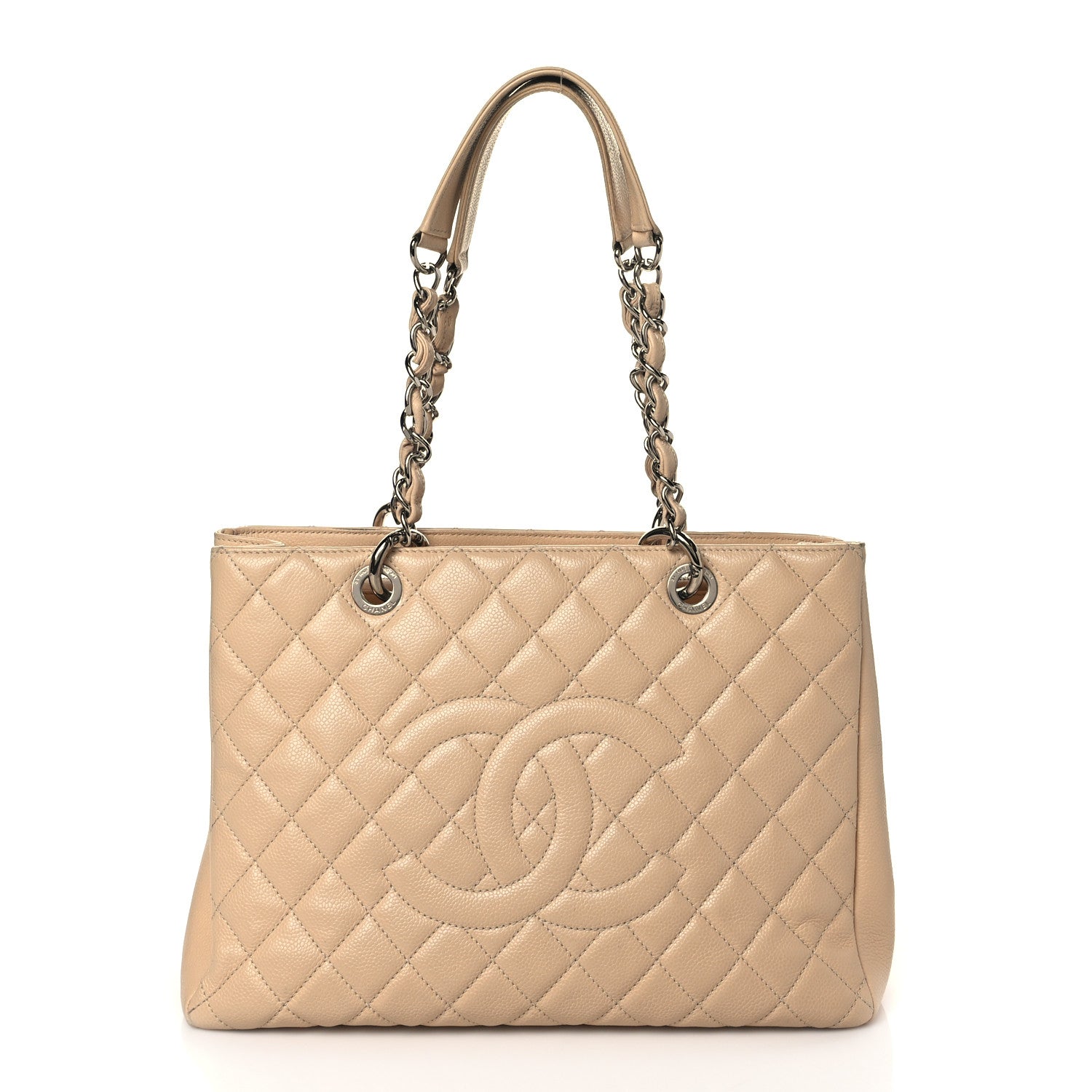 Chanel Caviar Quilted Grand Shopping Tote GST Beige Clair 1 of 18