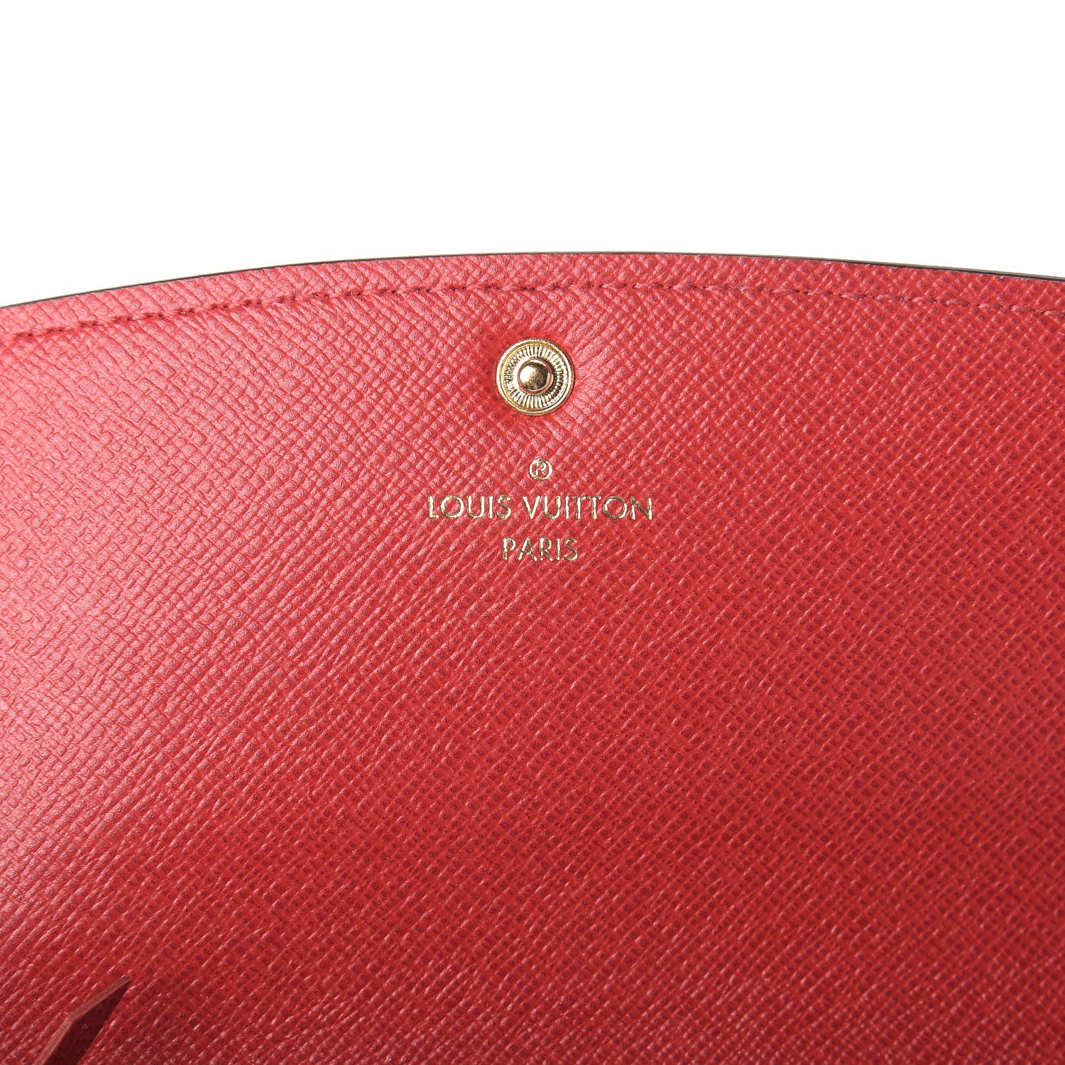 Louis Vuitton Damier Ebene Emilie Wallet Red 6 of 6