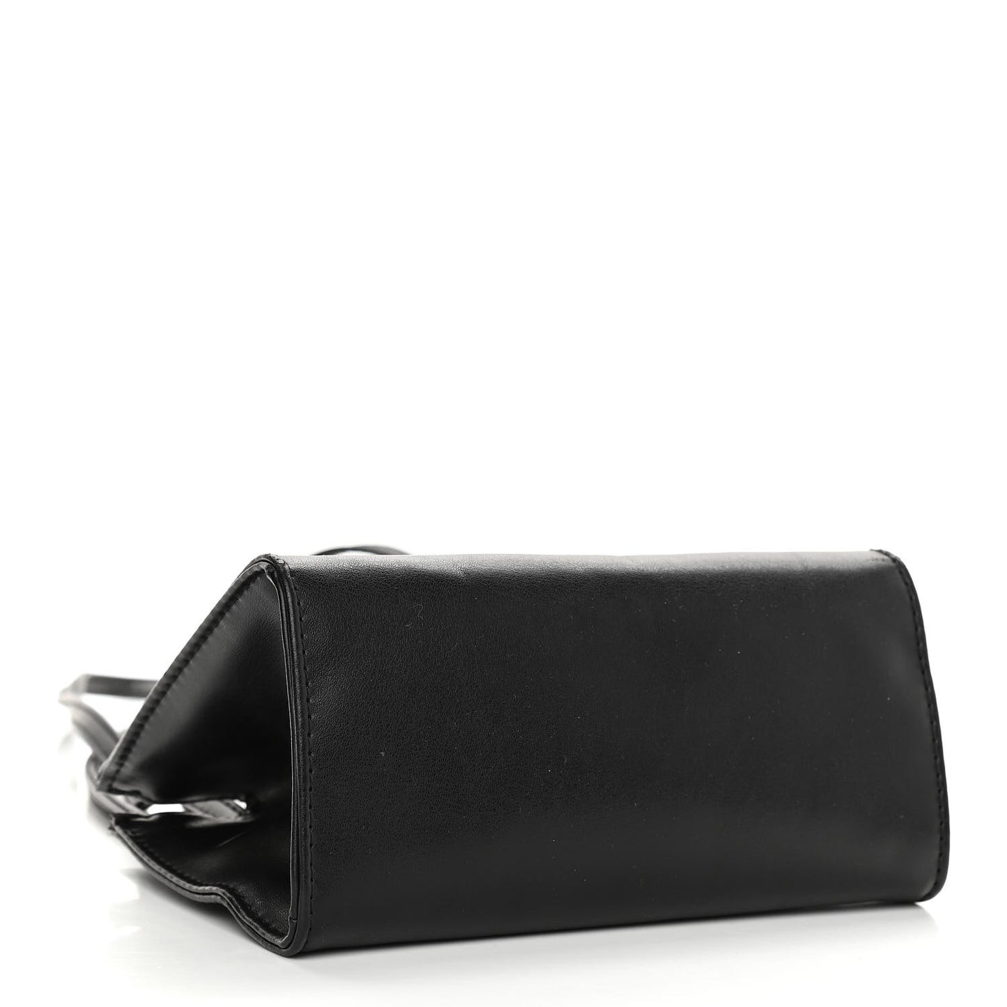 Vegan Leather Small Shopping Bag Black
