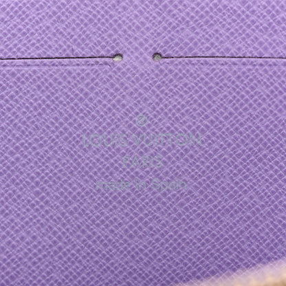 Louis Vuitton Monogram Multicolor Zippy Wallet Black Violet 6 of 9