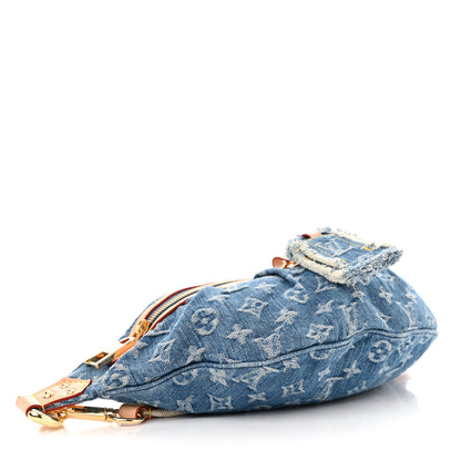 Louis Vuitton Monogram Denim High Rise Bumbag Blue 4 of 10