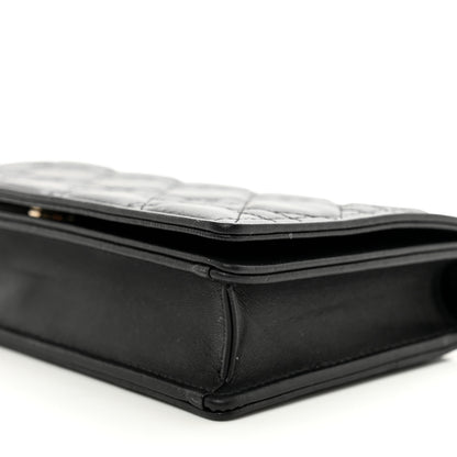 Christian Dior Lambskin Cannage Lady Dior Pouch Black 9 of 10