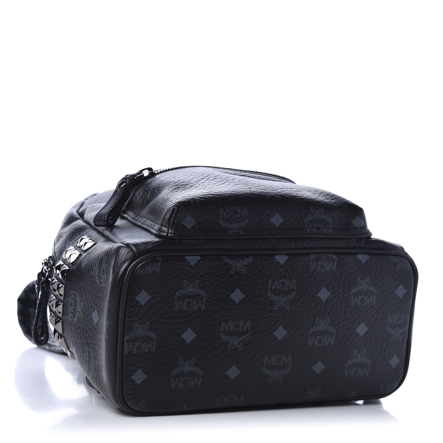 MCM Visetos Small Side Stud Stark Backpack Black 3 of 8