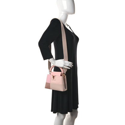 Louis Vuitton Taurillon Karung Patchwork Mini Capucines Pink 2 of 10