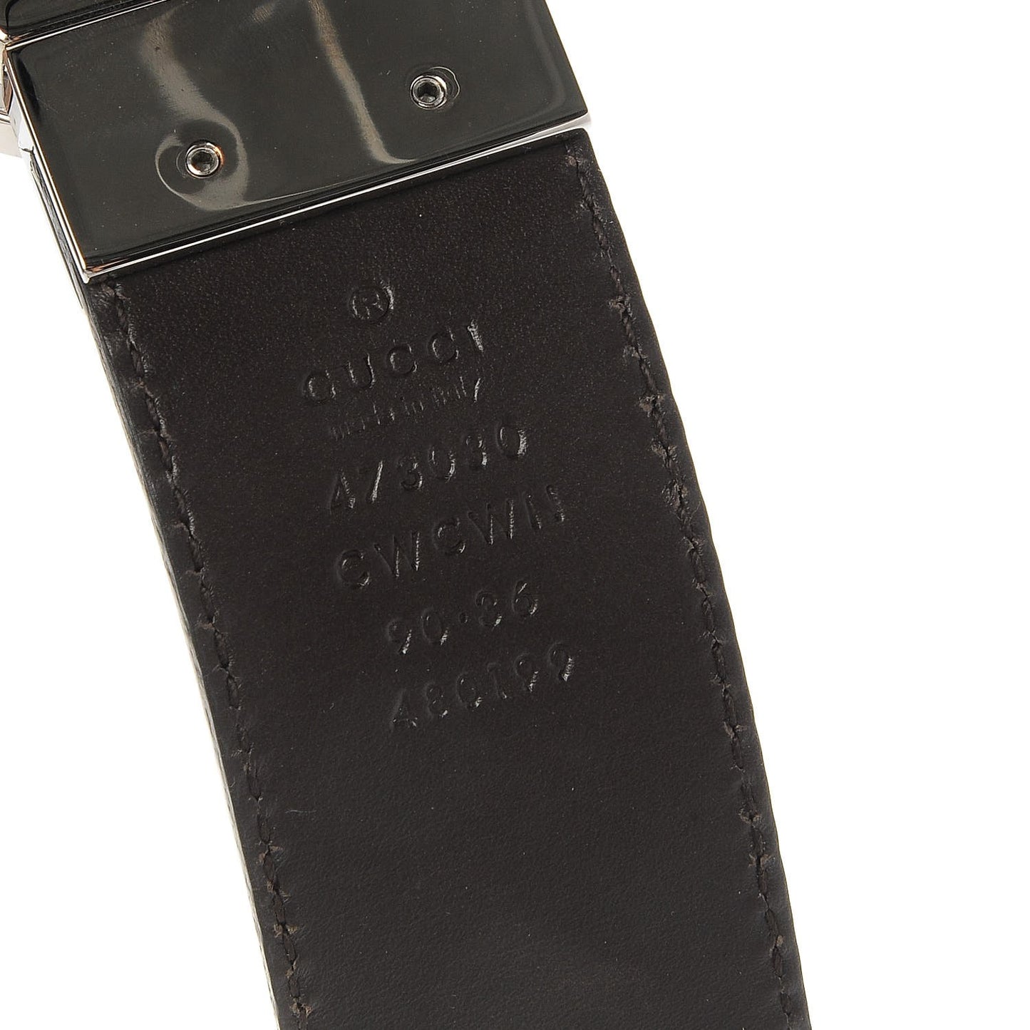 Guccissima Interlocking G Reversible Belt 90 36 Black Brown