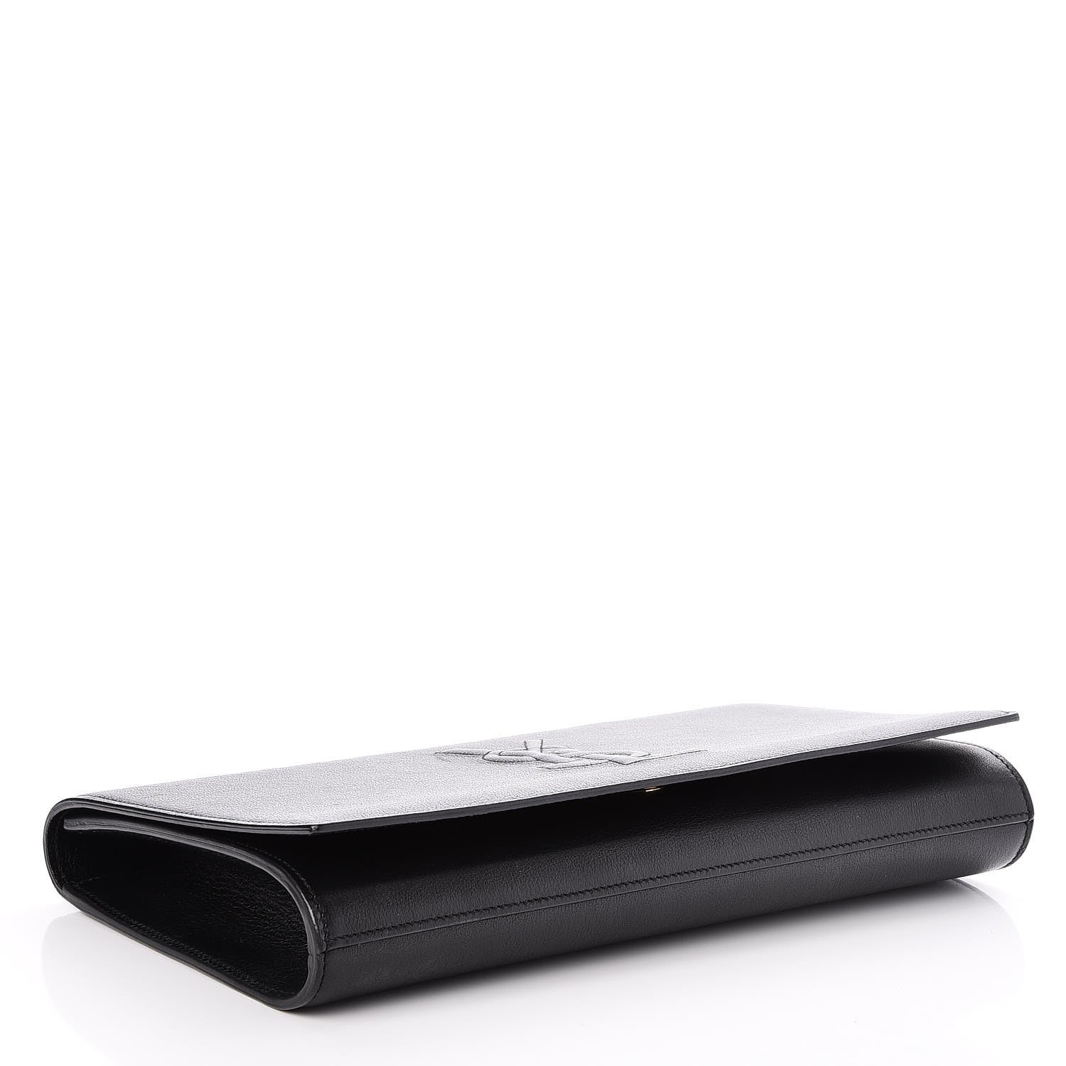 Saint Laurent Calfskin Monogram Large Belle De Jour Clutch Black 4 of 7
