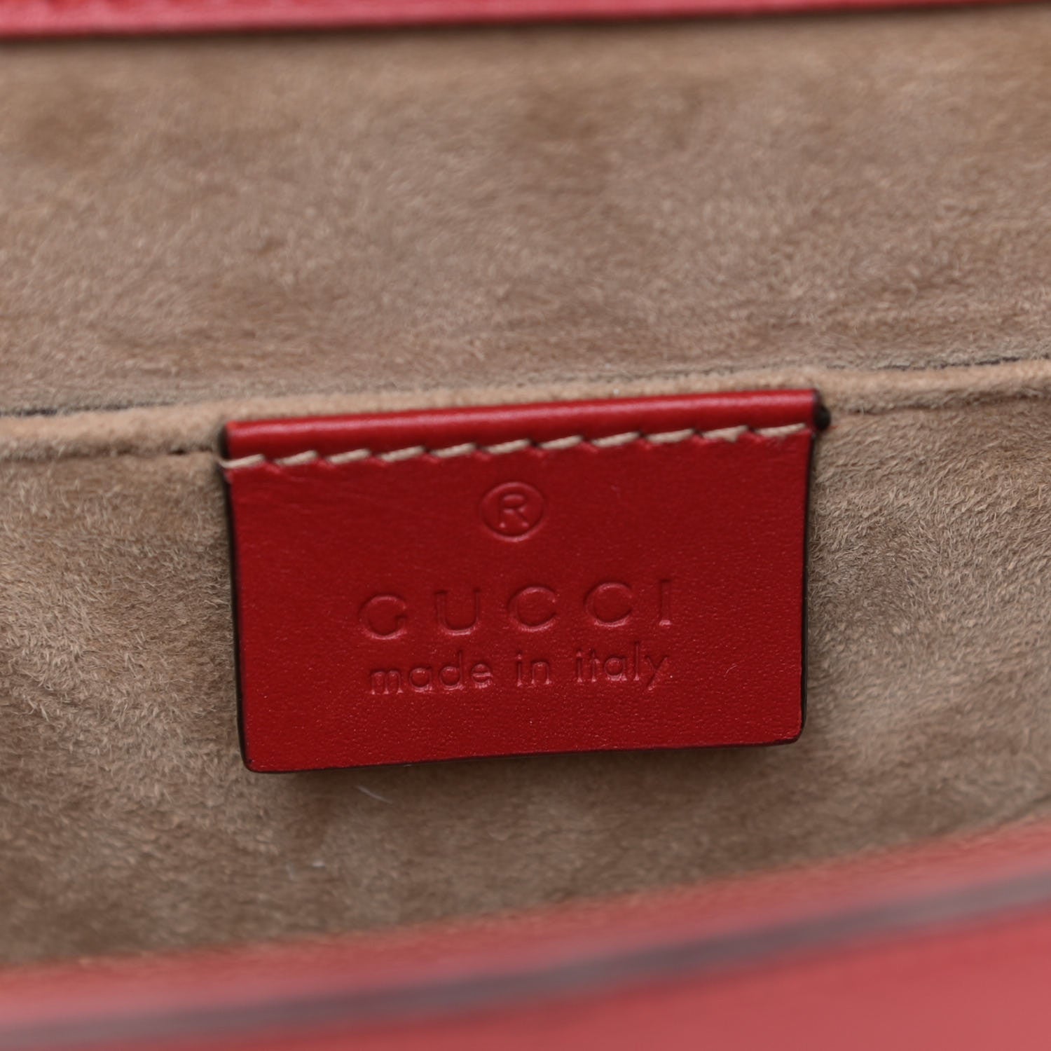 Gucci Calfskin Mini Sylvie Top Handle Bag Hibiscus Red 9 of 10