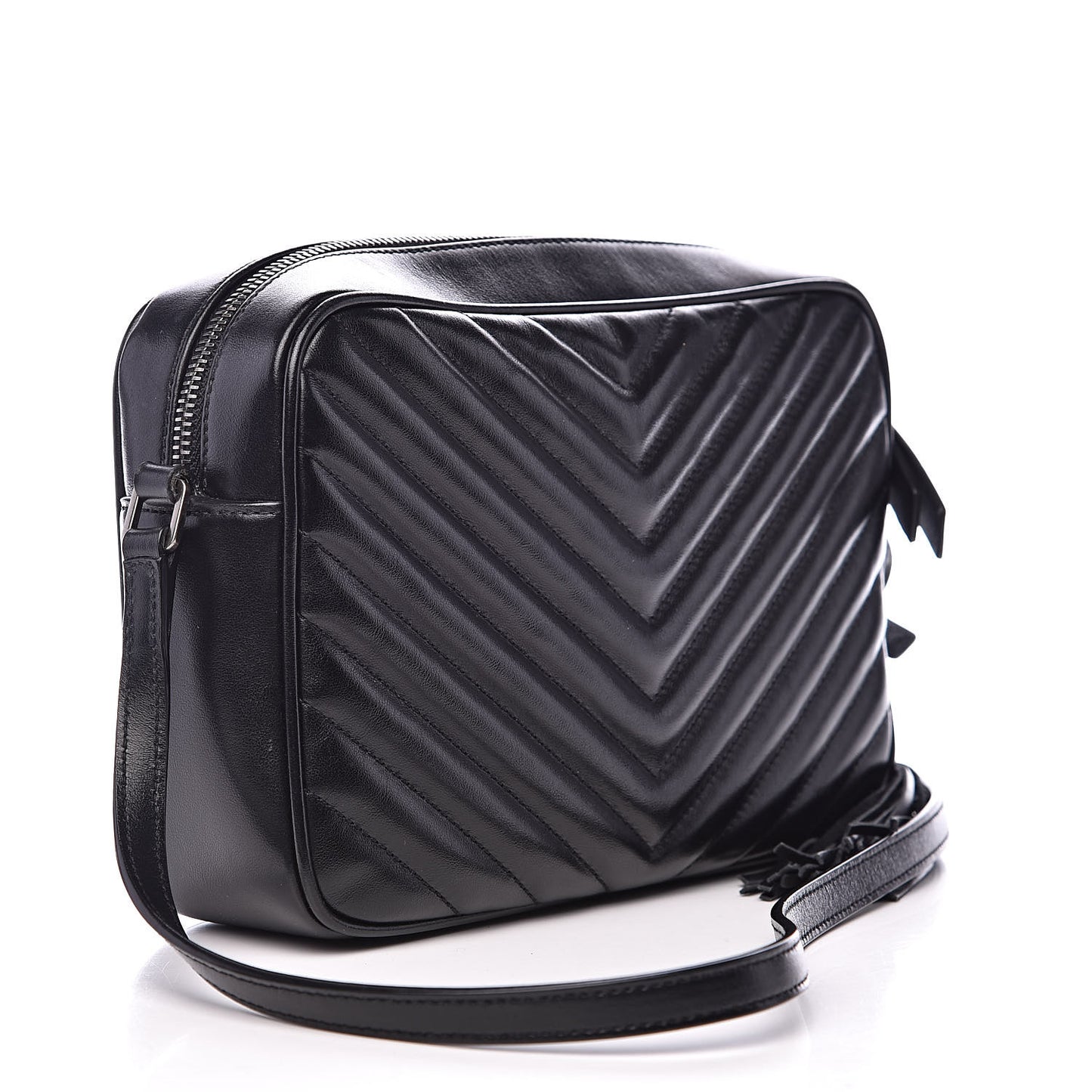 Calfskin Matelasse Monogram Lou Camera Bag Black
