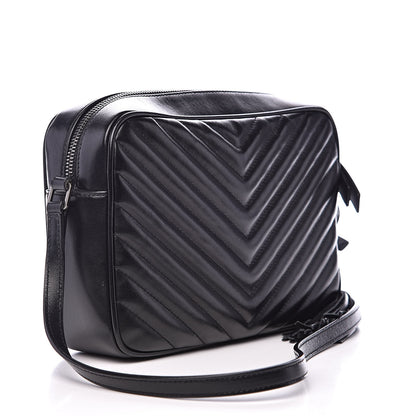 Saint Laurent Calfskin Matelasse Monogram Lou Camera Bag Black 3 of 10