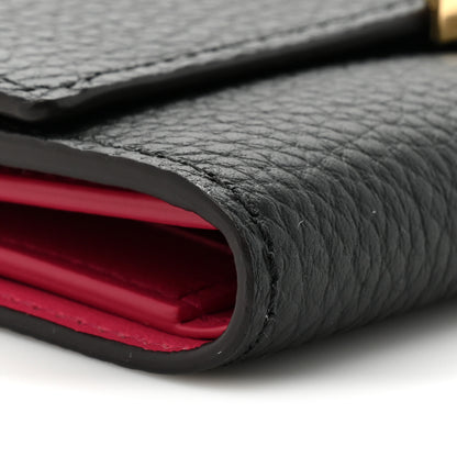 Louis Vuitton Taurillon Capucines Compact Wallet Black 9 of 10