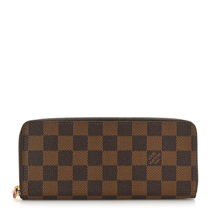 Louis Vuitton Damier Ebene Clemence Wallet Rose Ballerine 1 of 9