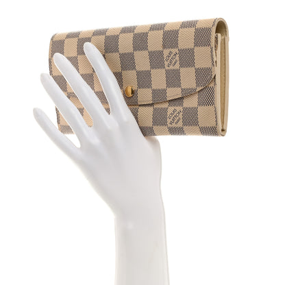 Louis Vuitton Damier Azur Emilie Wallet 2 of 12
