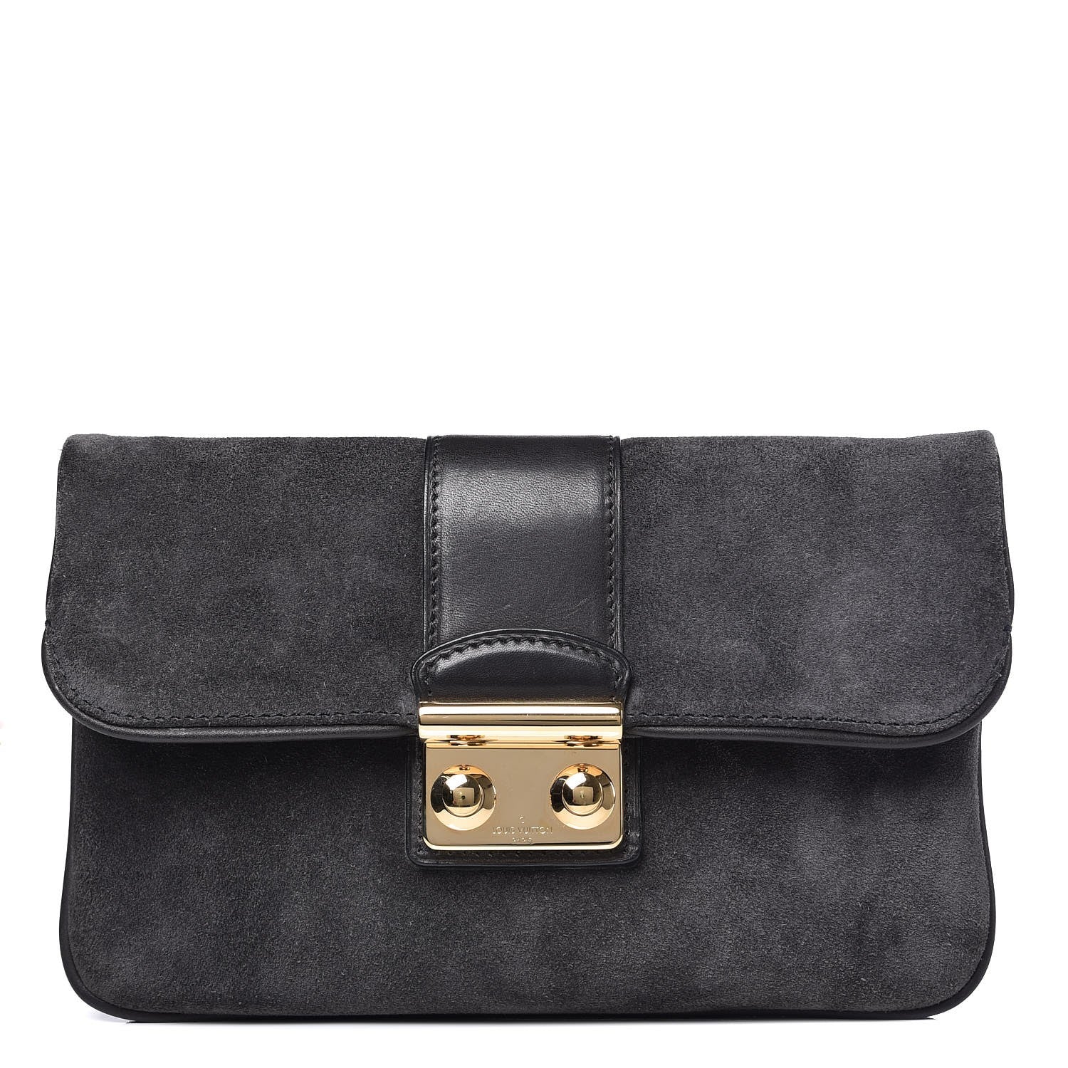 Louis Vuitton Suede Slim Clutch MM Sofia Coppola Cobalt 1 of 7
