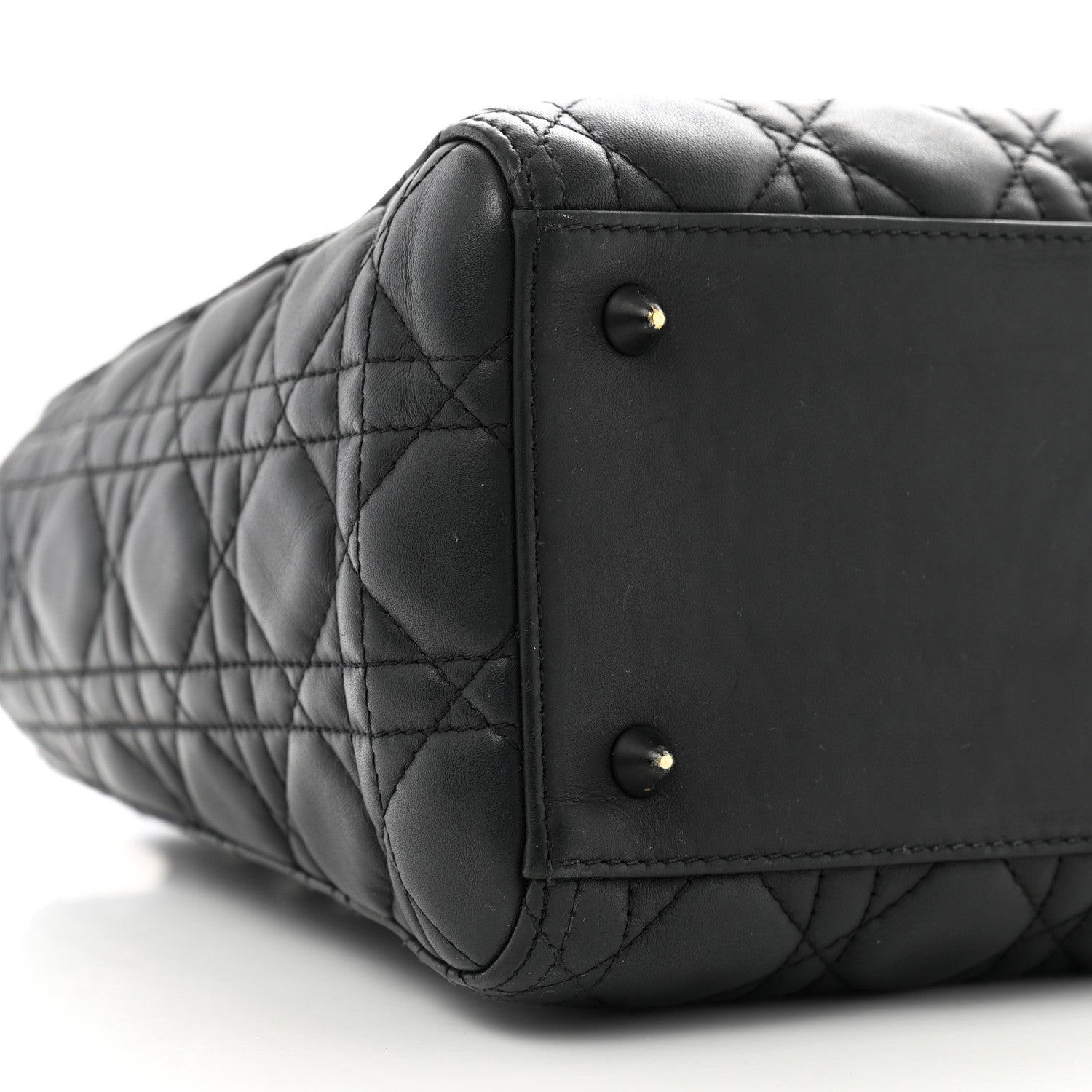 Christian Dior Ultra Matte Calfskin Cannage Medium Lady Dior Black 9 of 14
