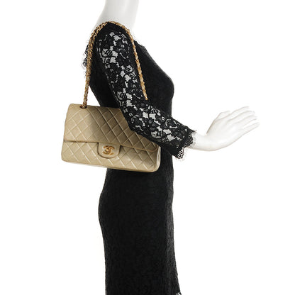 Chanel Lambskin Quilted Medium Double Flap Light Gold 2 of 8