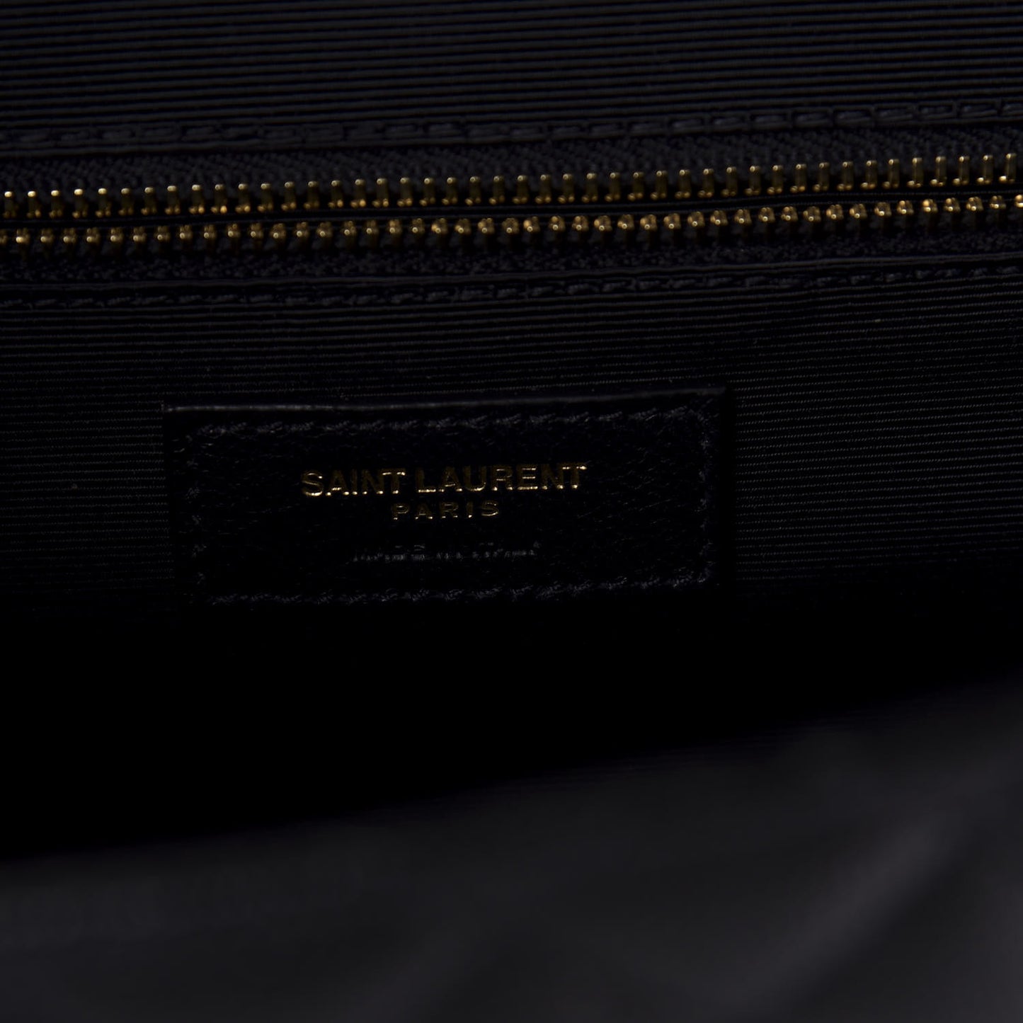 Grain De Poudre Textured Mixed Matelasse Large Triquilt Monogram Satchel Black