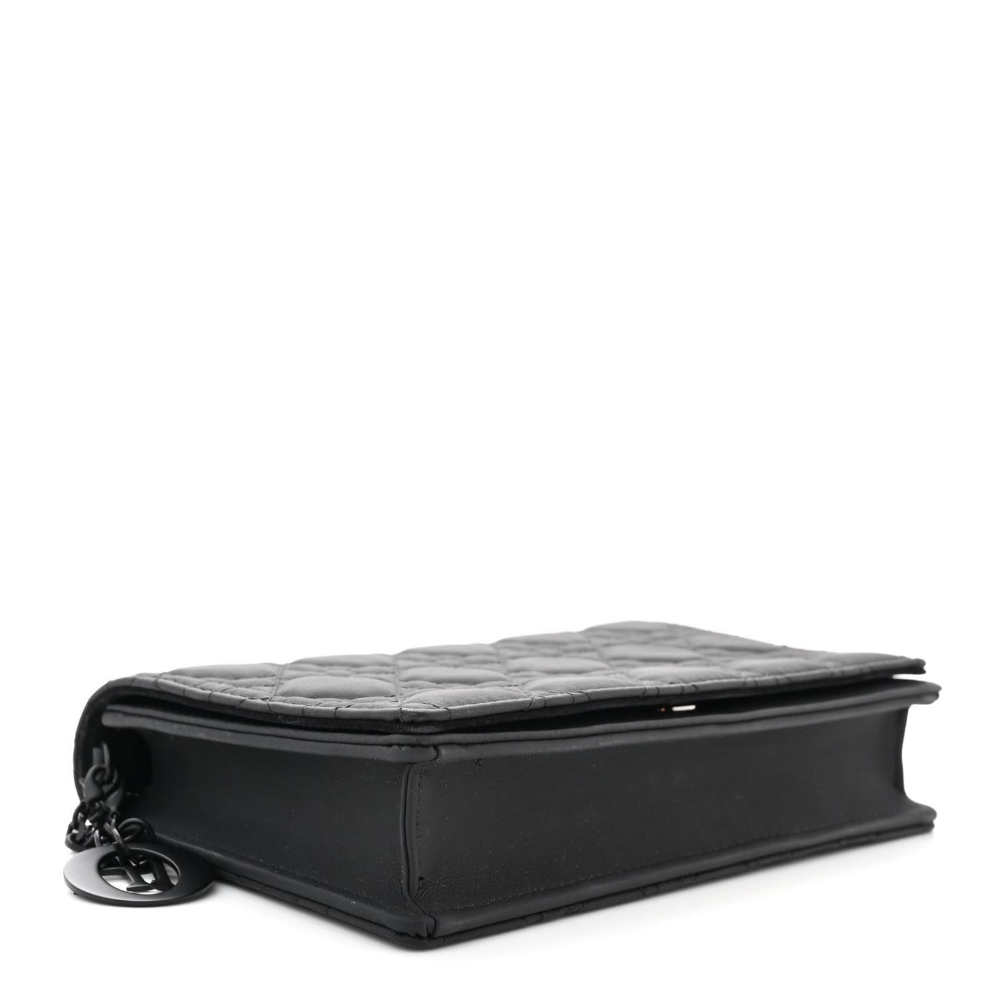 Ultra Matte Calfskin Cannage Lady Dior Clutch Black