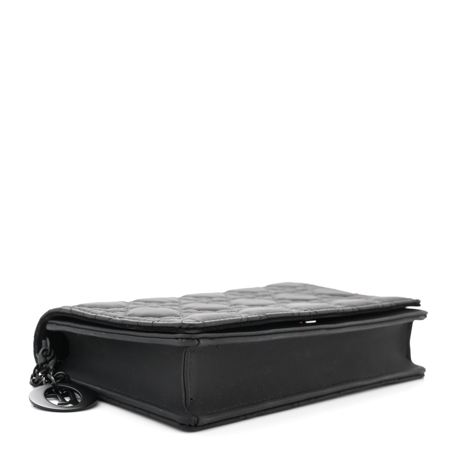 Christian Dior Ultra Matte Calfskin Cannage Lady Dior Clutch Black 5 of 13