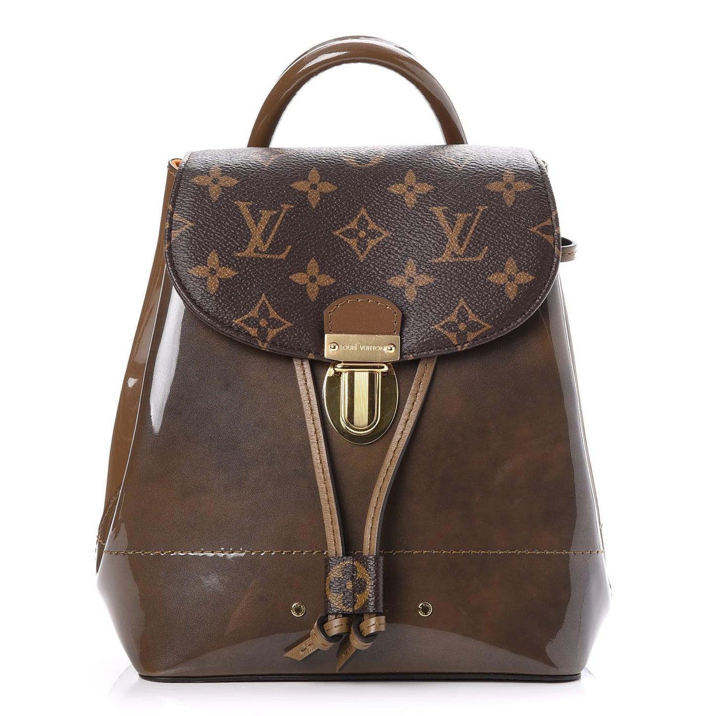 Patent Monogram Hot Springs Backpack Vert Bronze