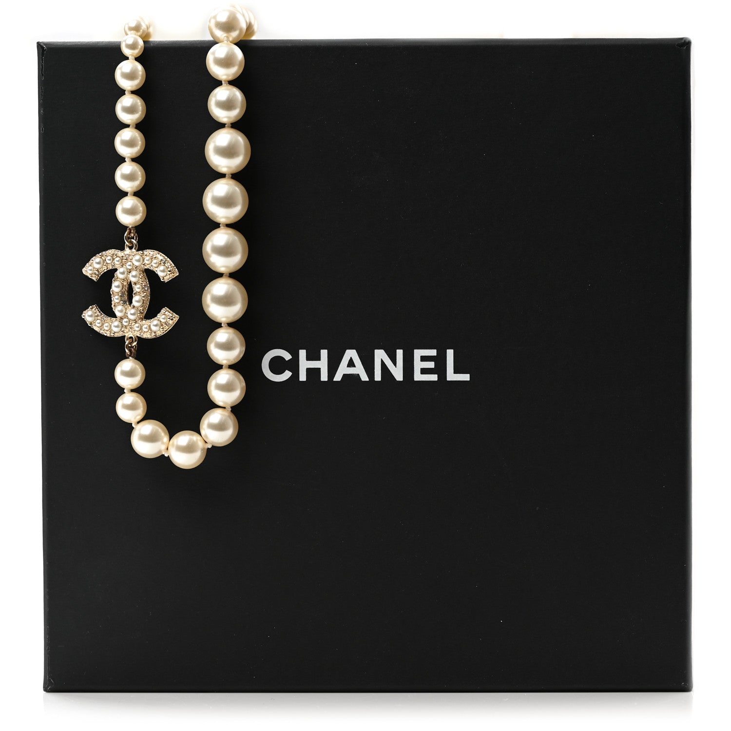 Chanel Pearl CC 100th Anniversary Necklace Light Gold 8 of 8