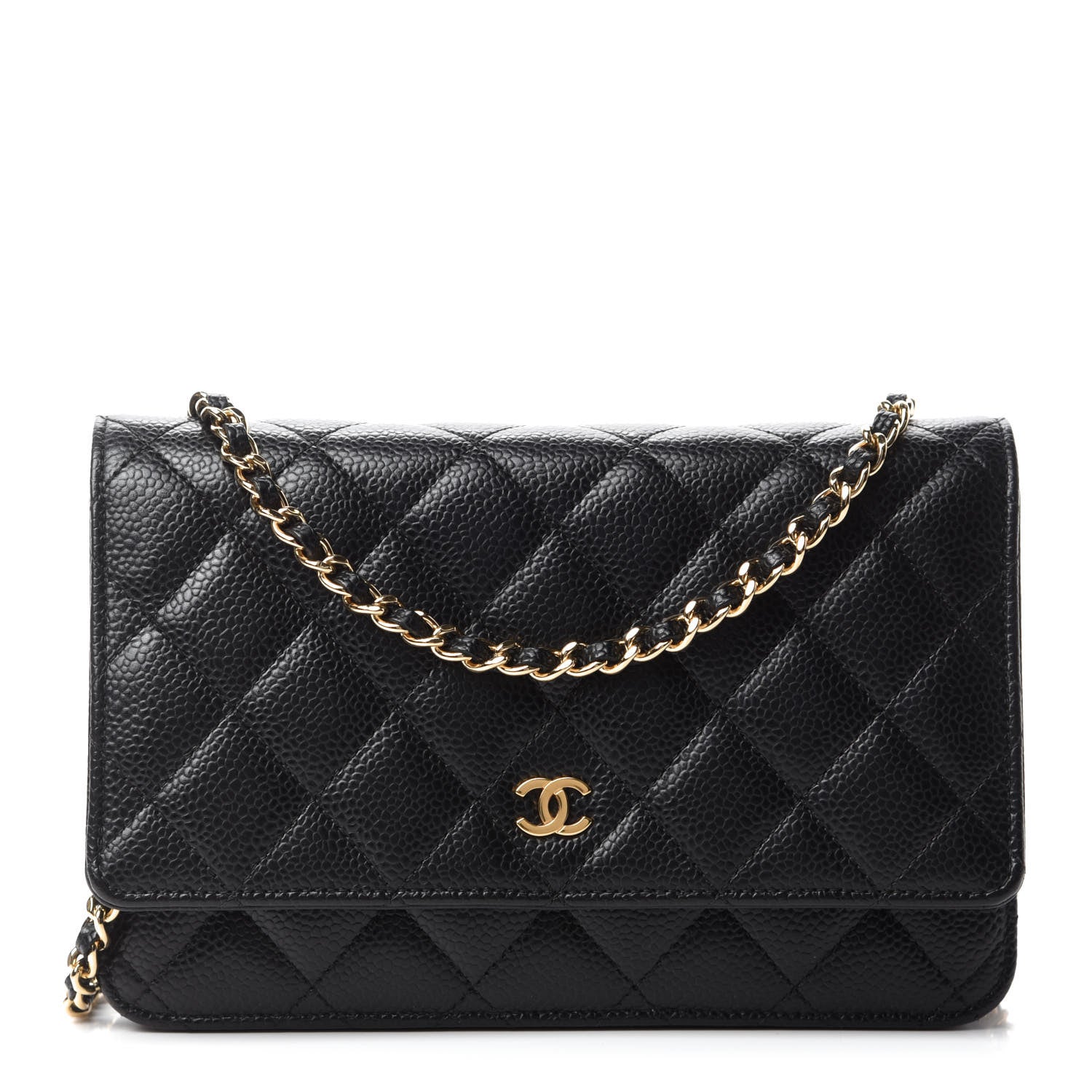 Chanel Caviar Quilted Wallet On Chain WOC Black 1 of 14