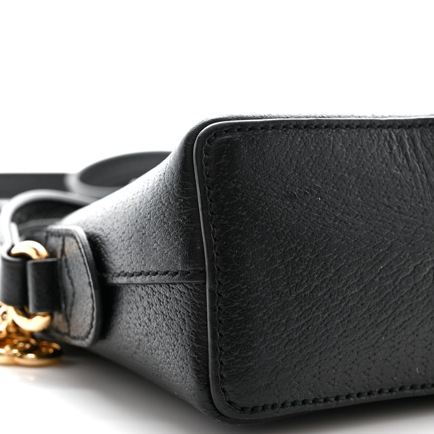 Calfskin GG Web Small Ophidia Dome Shoulder Bag Black