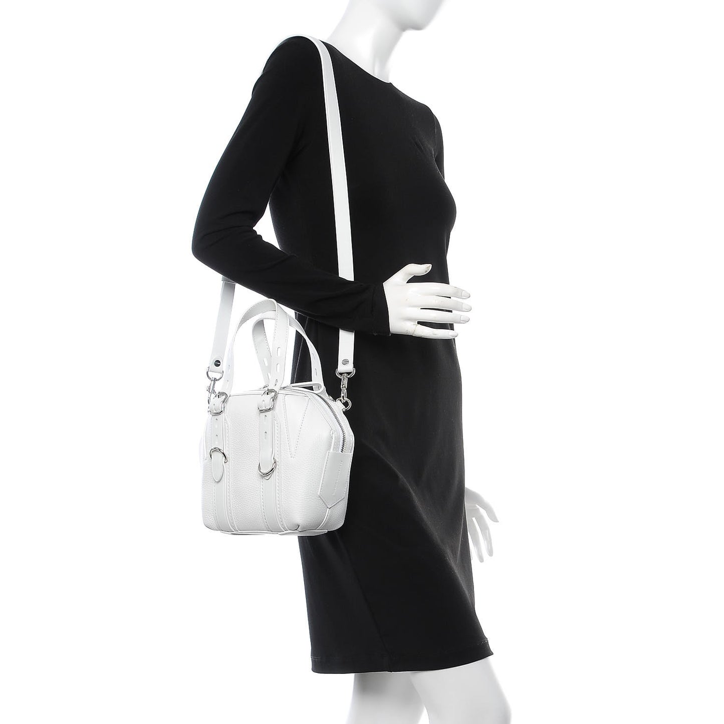 Pebbled Calfskin Mini Emile White