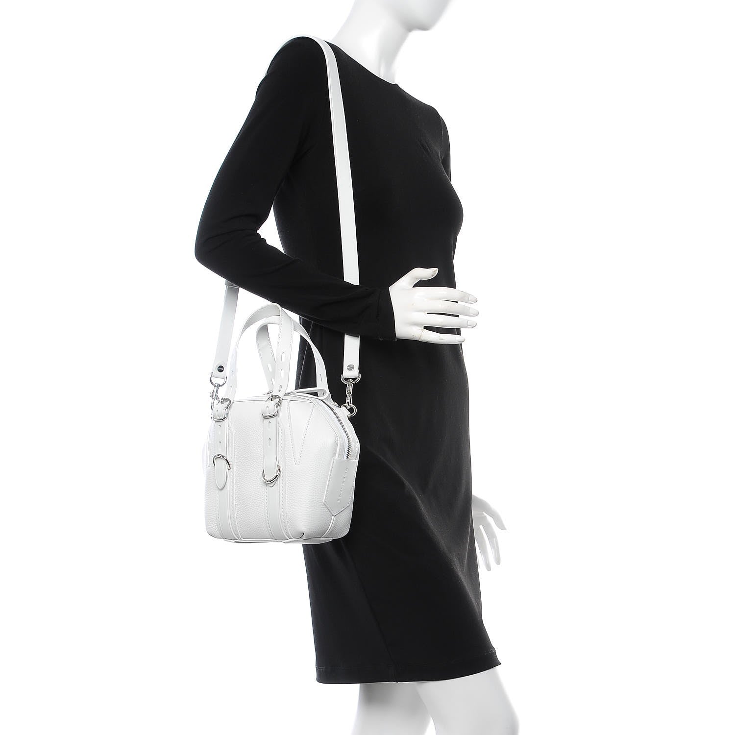 Alexander Wang Pebbled Calfskin Mini Emile White 3 of 7