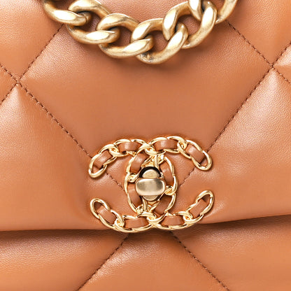 Chanel Lambskin Quilted Medium Chanel 19 Flap Brown 8 of 10