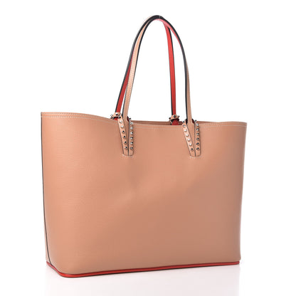 Christian Louboutin Calfskin Spikes East West Cabata Tote Nude 3 of 9