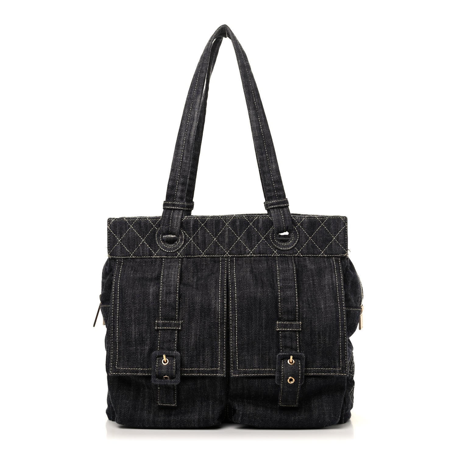 Chanel Denim CC Double Pocket Shoulder Bag 1 of 10