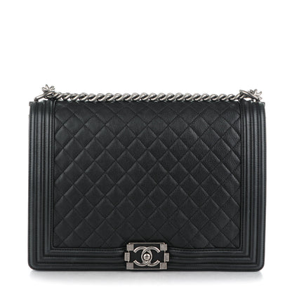 Chanel Calfskin Quilted Large Boy Flap Black 1 of 8