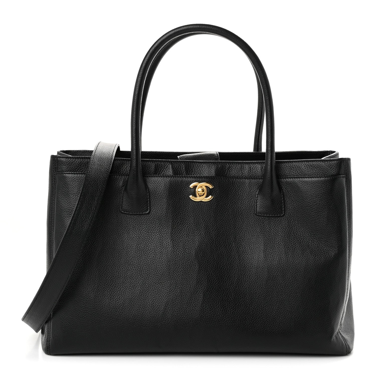 Chanel Calfskin Cerf Executive Shopper Tote Black 1 of 10