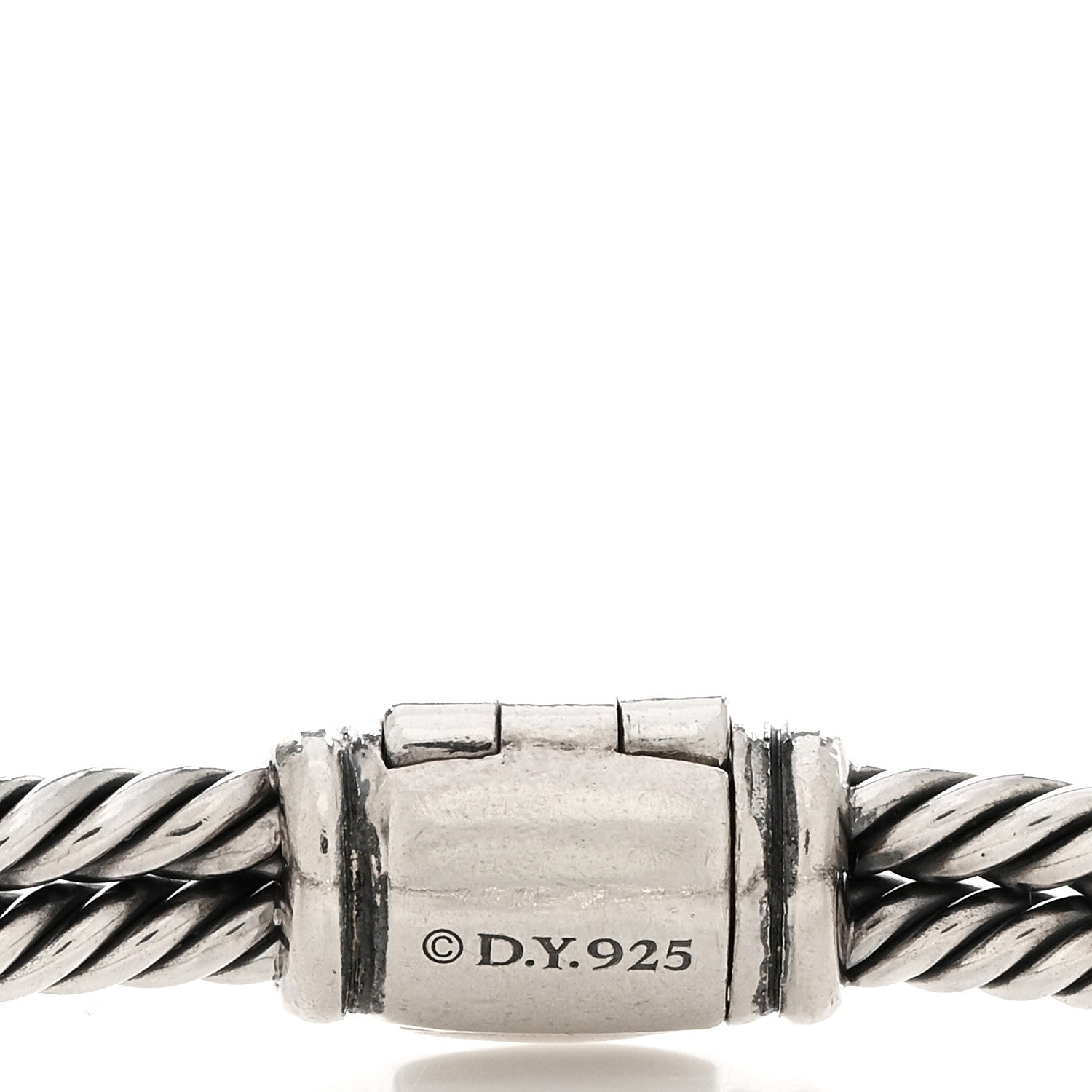 David Yurman Sterling Silver Pave Pink Sapphire 7mm Mini Loop Labyrinth Bracelet 3 of 3