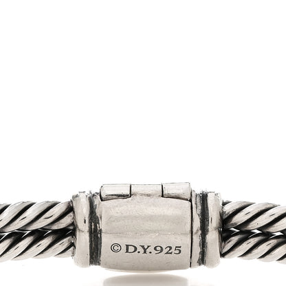 David Yurman Sterling Silver Pave Pink Sapphire 7mm Mini Loop Labyrinth Bracelet 3 of 3