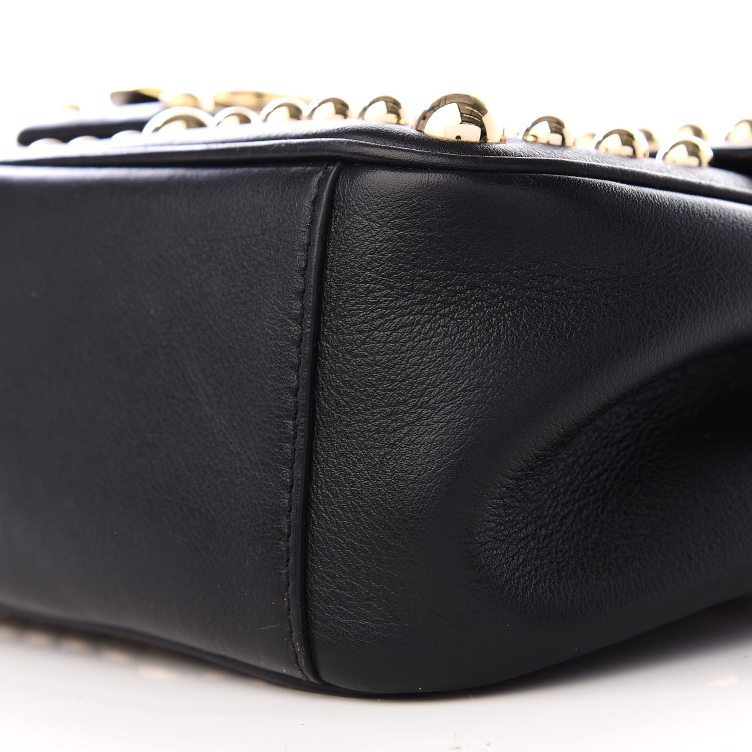 Dolce & Gabbana DOLCE&GABBANACalfskinLuciaStuddedChainShoulderBagBlack 7 of 8