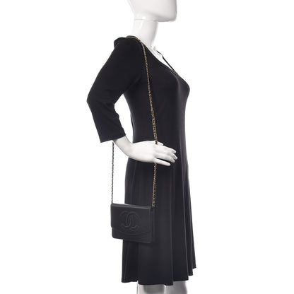 Chanel Caviar Timeless CC Wallet On Chain WOC Black 2 of 10