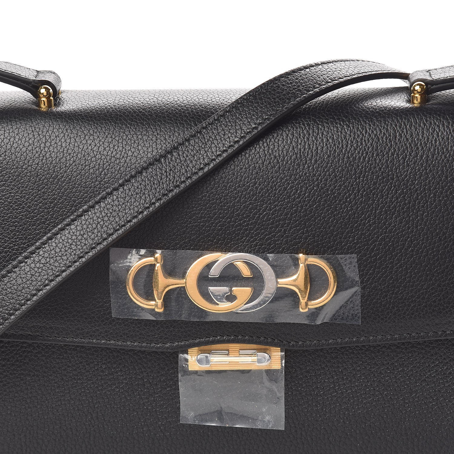 Gucci Grainy Calfskin Small Zumi Shoulder Bag Black 8 of 10