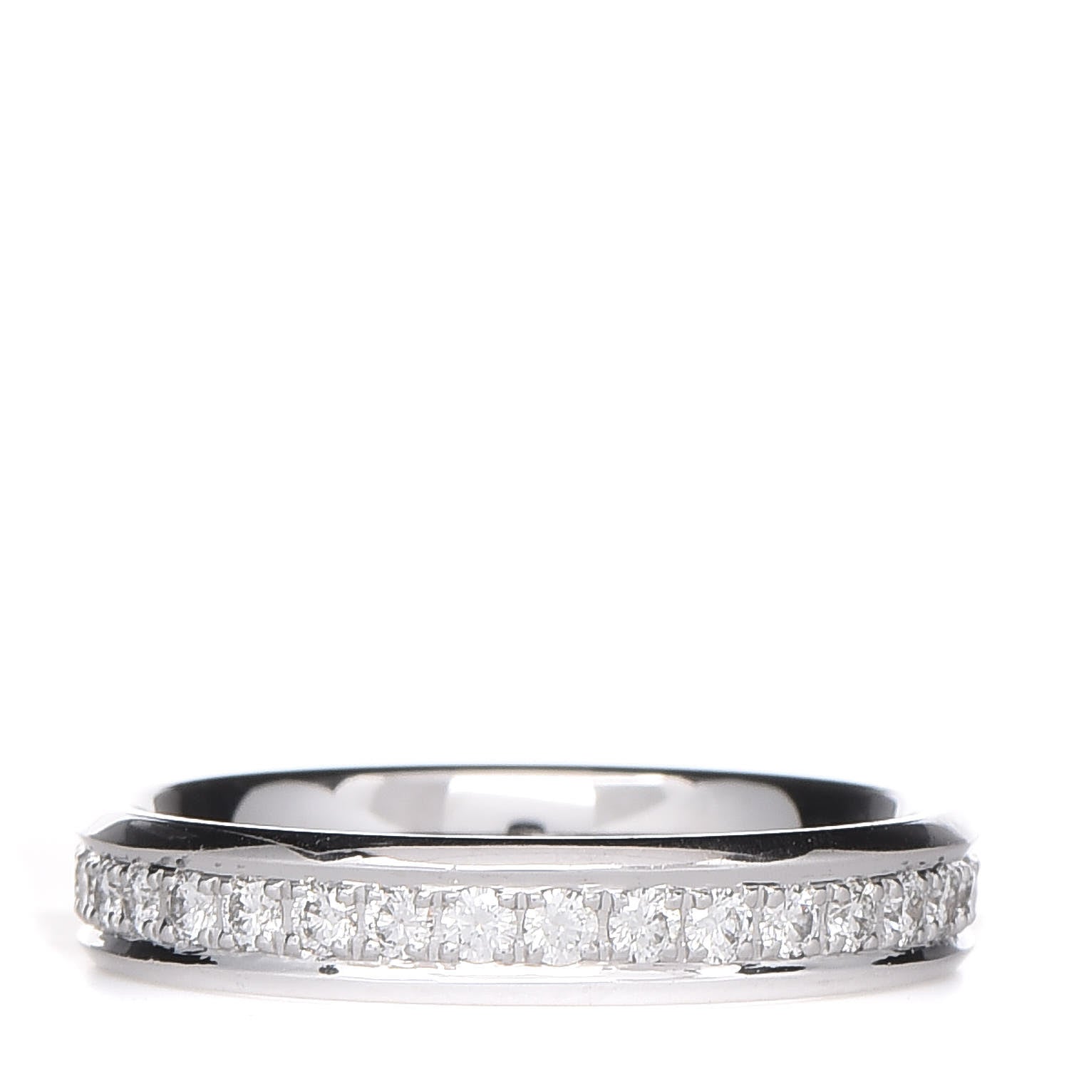 Chopard 18K White Gold Diamond 3.5mm Wedding Band Ring 50 5.25 1 of 5