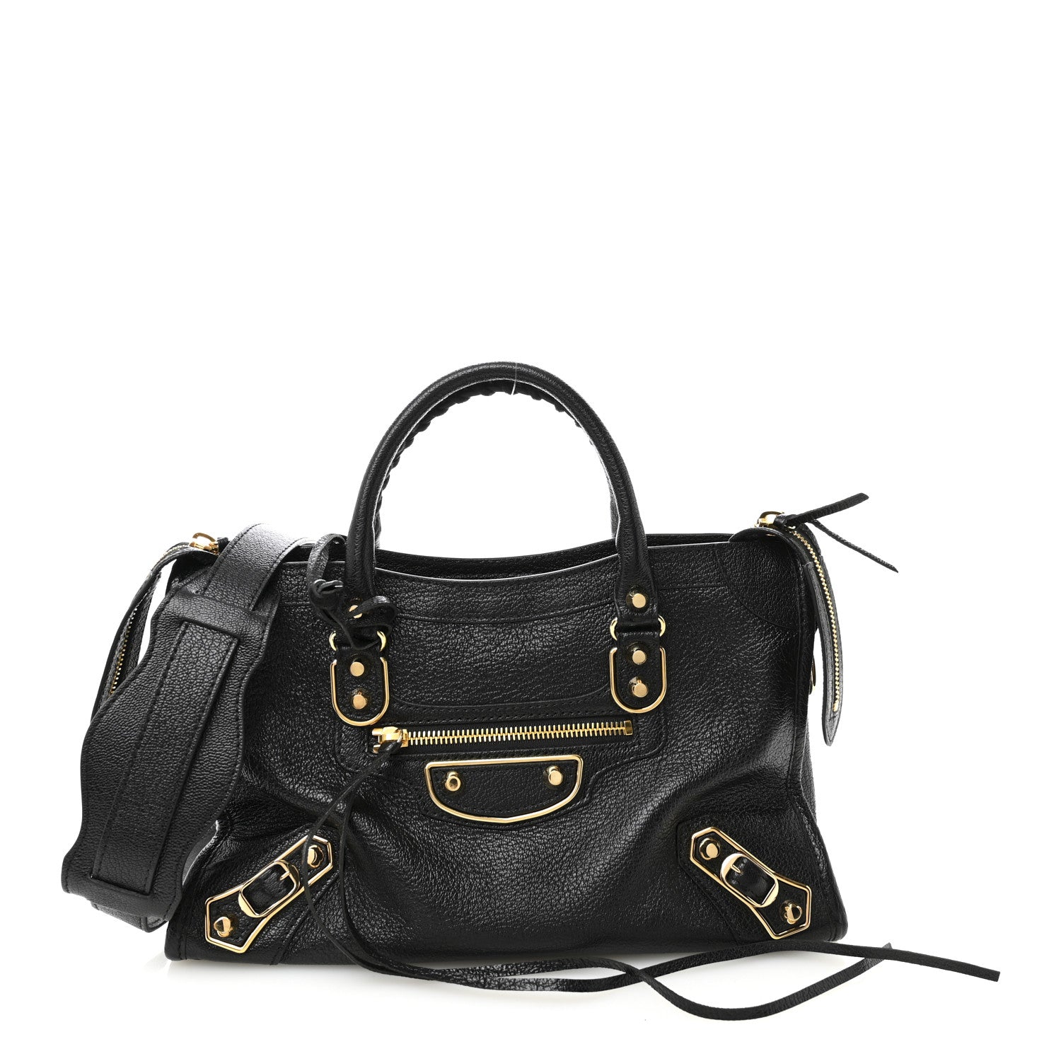 Balenciaga Chevre Gold Metallic Edge Hardware S City Black 1 of 10