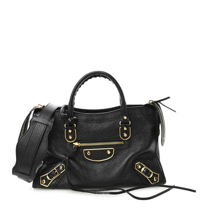 Balenciaga Chevre Gold Metallic Edge Hardware S City Black 1 of 10