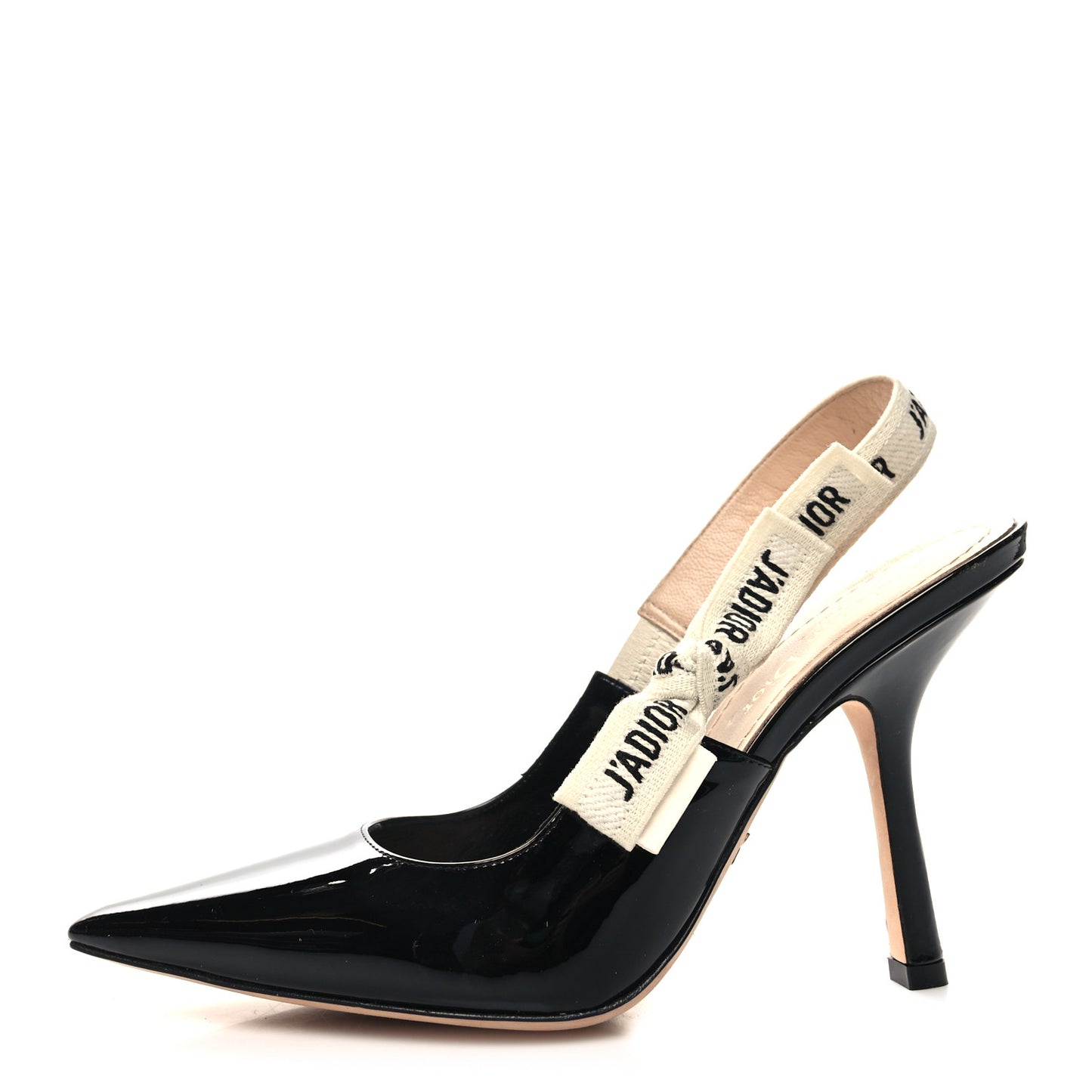 Patent Ribbon J'Adior Slingback 100mm Pumps 39 Black