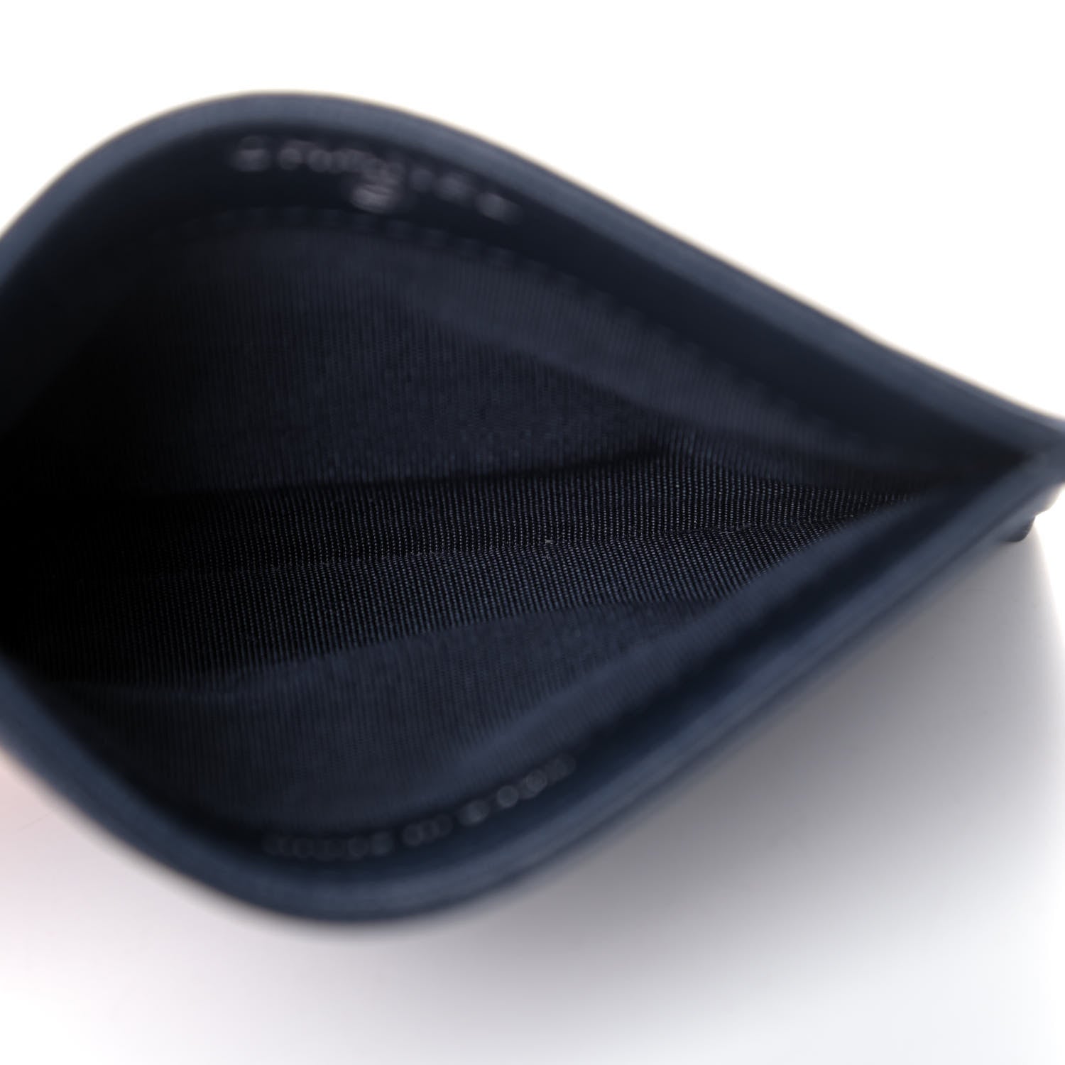 Chanel Grained Calfskin CC Card Holder Navy Blue 4 of 4
