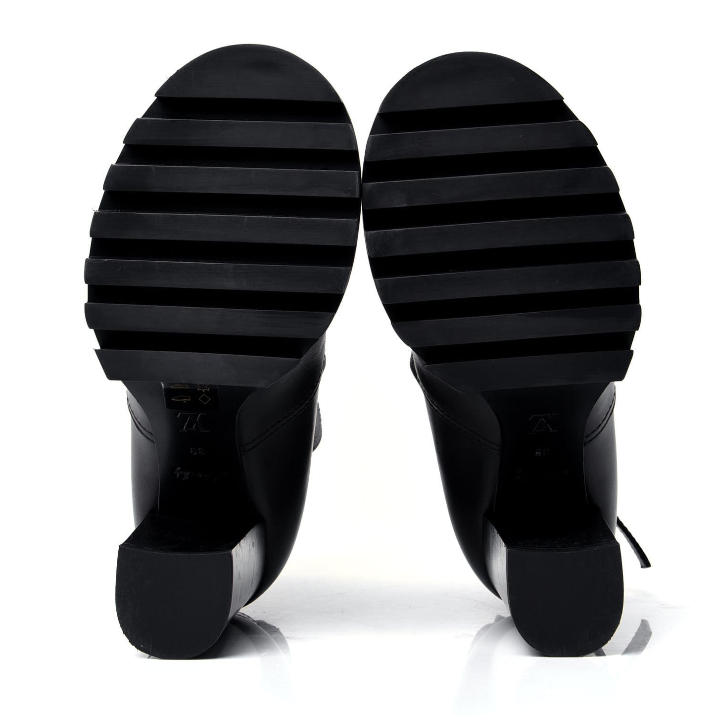 Calfskin Monogram Star Trail Ankle Boots 39 Black