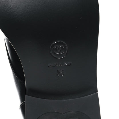 Chanel Calfskin Combat Boots 36 Black 6 of 9