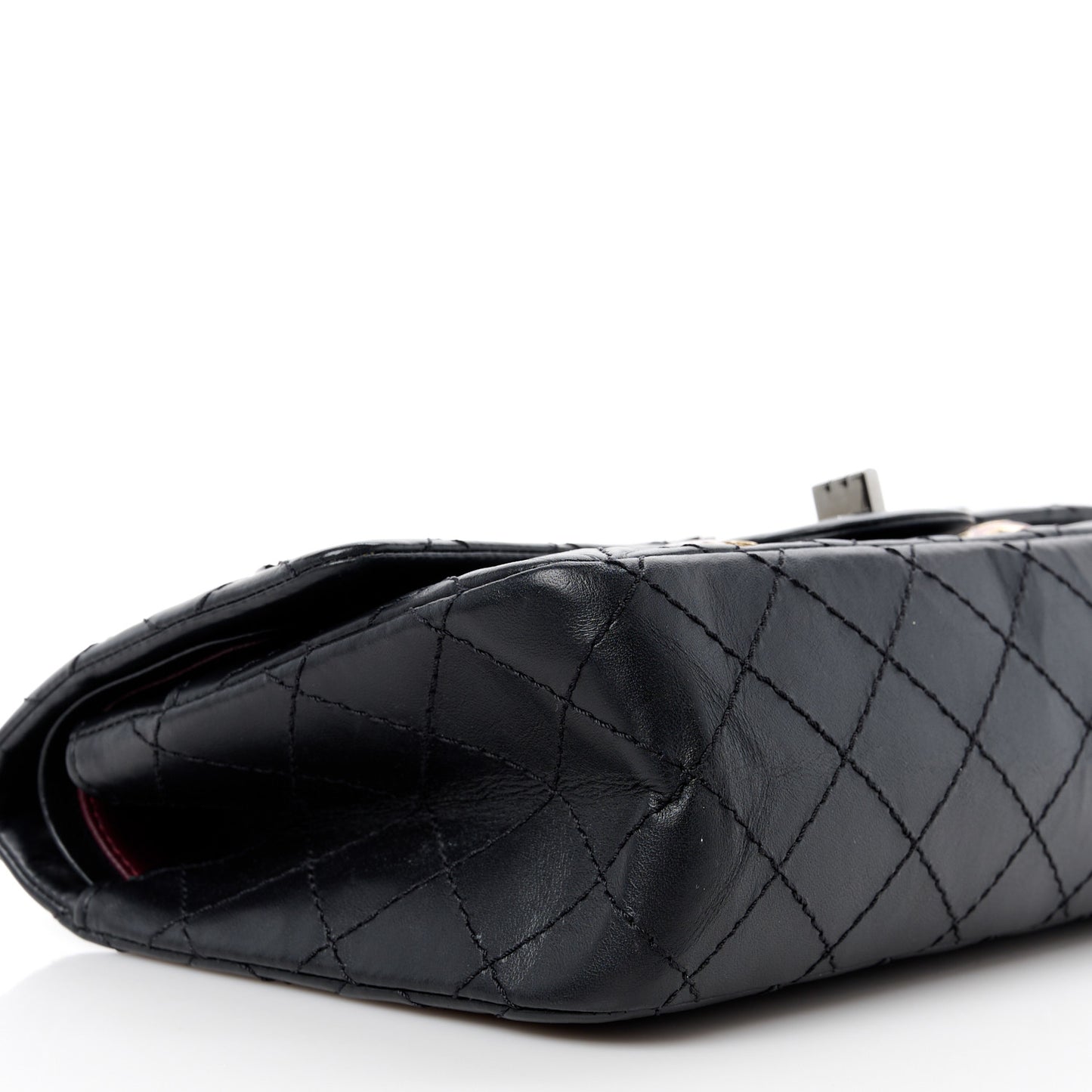 Aged Calfskin Space Charms 2.55 Reissue 225 Flap Black