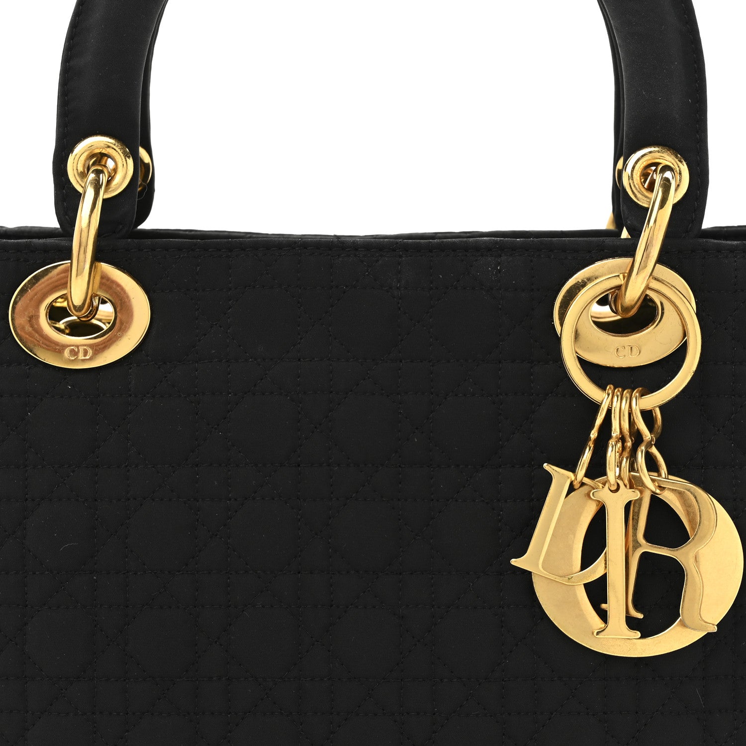 Christian Dior Nylon Cannage Medium Lady Dior Black 8 of 13