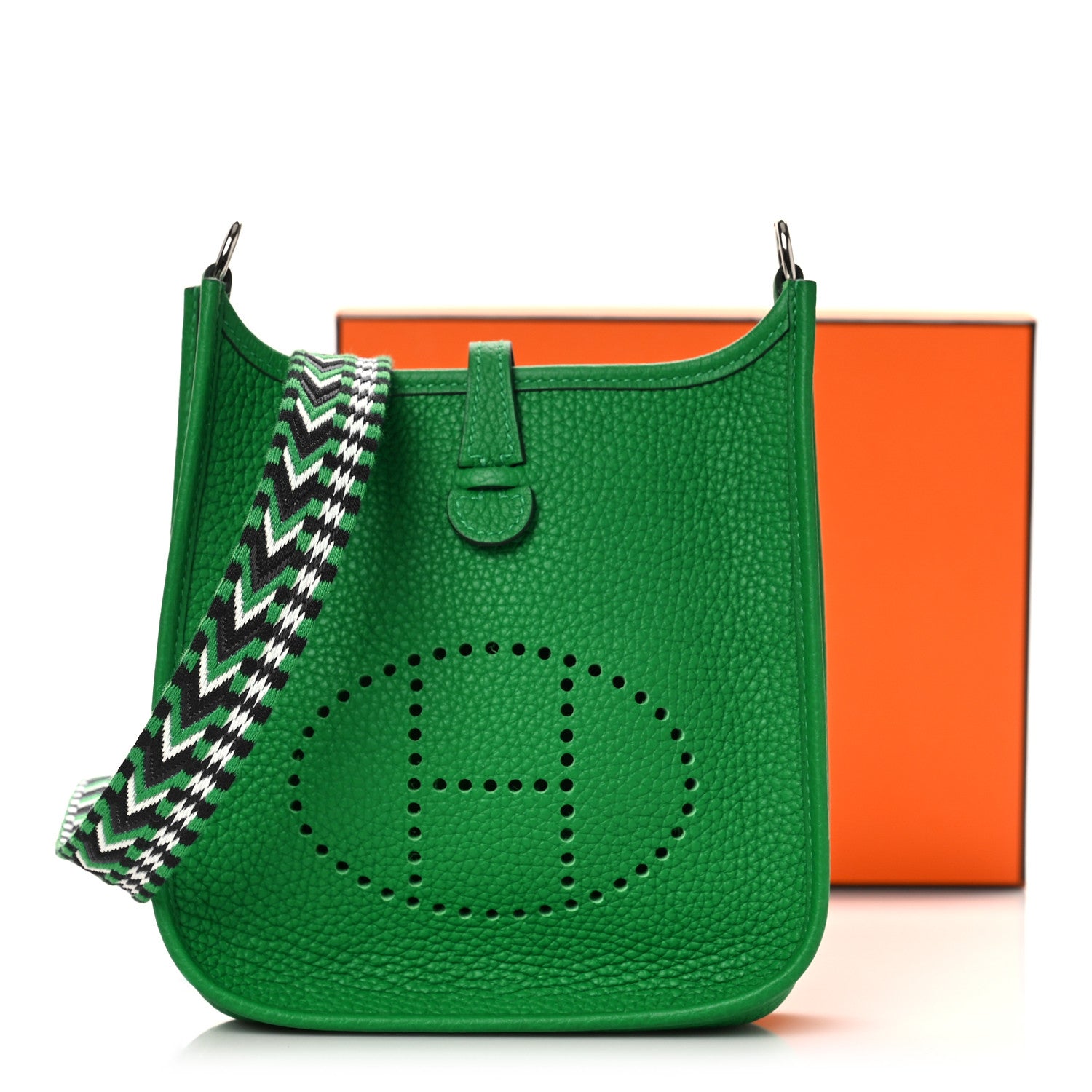 Hermes Taurillon Clemence Allegro Evelyne TPM Bamboo 9 of 9