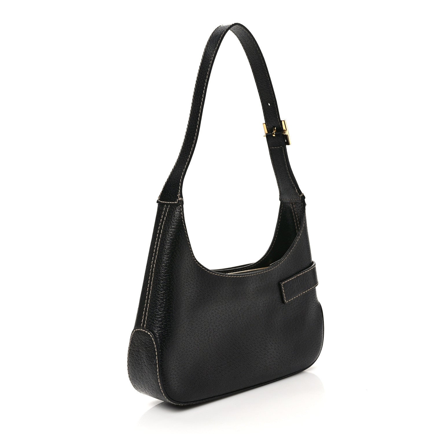 Salvatore Ferragamo Pigskin Gancini Hobo Black 3 of 8